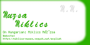 muzsa miklics business card